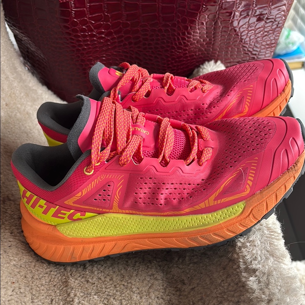 Hi-Tec Women's Pink and Orange Running Shoes